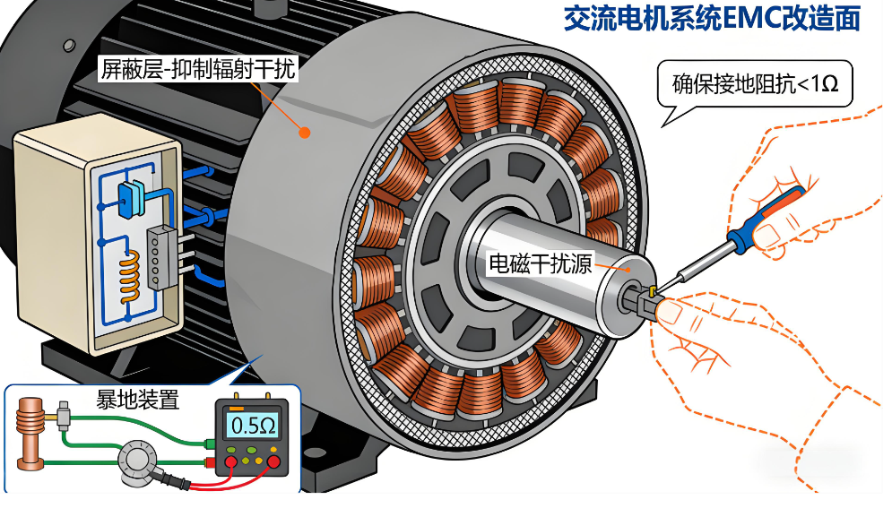 交流電機EMC整改怎么做？
